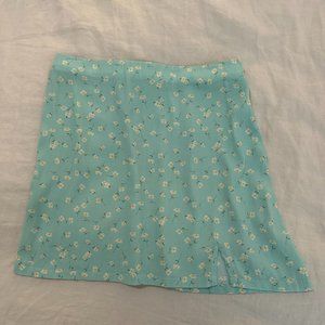 Nordstrom Elodie Floral Mini Skirt Spring Teal